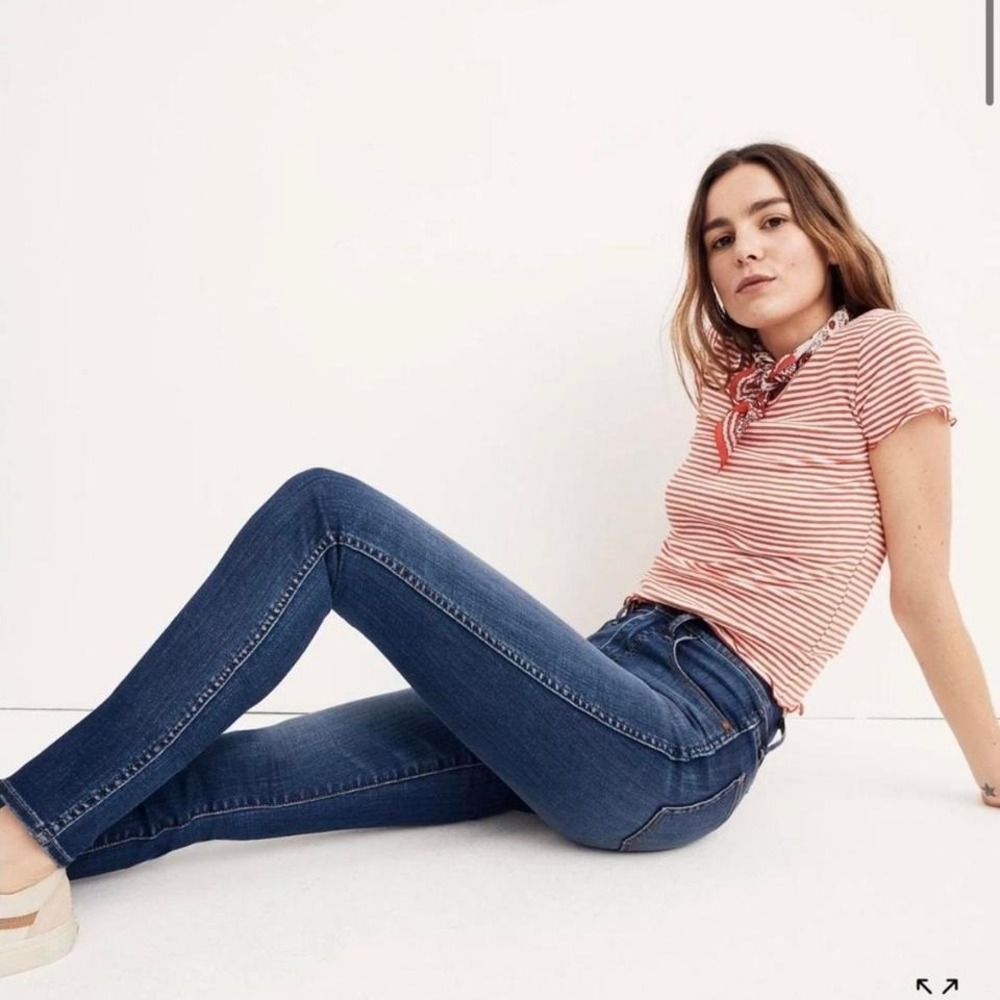 MADEWELL | Woman's‎ 10" Tall High-Rise Indigo Danny Wash Skinny Jeans, 28T